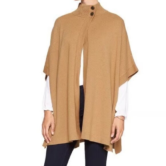 Camel High Neck Cape - Banana Republic - Picture 1 of 4